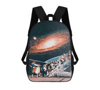 Galactic Journey Vintage Air Travel Mochilas Para Niños, Mochilas Escolares Personalizadas En 3D Para Niños Y Niñas, Mochilas Escolares Grandes, Mochilas Informales Para El Día A Día 17inch