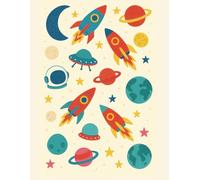 Galactic Notebook for Kids: Wide-Ruled Journal with Space Theme - Rockets, Planets, and Stars: Perfect for Writing, Journaling, or School Notes - Fun Outer Space Design for Boys and Girls