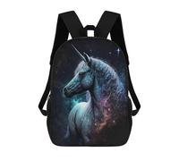 Galactic Unicorn Fantasy Art -1 Mochilas Infantiles Impresas En 3D De 17 Pulgadas. Mochila Escolar Informal Impresa En 3D Para Niños De Primaria Y Secundaria.
