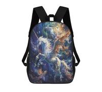 Galactic Unicorn Fantasy Art -6 Mochila Escolar Infantil De 17 Pulgadas Con Estampado 3D, Mochila Moderna Para Niños, Mochilas De Viaje, Bolsas Para Libros, Mochila Escolar Infantil