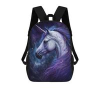 Galactic Unicorn Fantasy Art Mochila Escolar Infantil De 17 Pulgadas, Mochila Escolar Impresa En 3D Para Niños De Primaria Y Secundaria