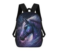 Galactic Unicorn Fantasy Art Print -1 17inch Mochilas Escolares Impresas En 3D, Mochilas Escolares De Moda Para Niños De Primaria Y Secundaria