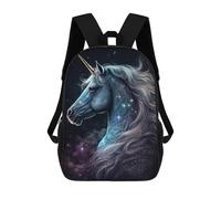 Galactic Unicorn Fantasy Art Print -1 Mochila Infantil De 17 Pulgadas, Mochila Escolar Con Estampado 3D De Dibujos Animados Para Niños Y Adolescentes.