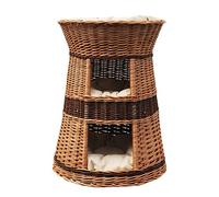 GalaDis 2 - 66 Alta Gato Torre XL Grande de Mimbre con Tres Cojín (Altura: 65 cm)/Gato Cesta para una O. dos Gatos/Gato Cueva/Gato Cama