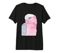 Galah Rosa rosalbin cacatúa Acuarela Retrato Camiseta Premium
