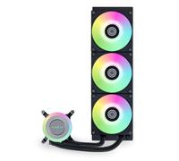 Galahad II Lite Ventiladores RGB de 360 mm - Efectos de iluminación personalizables y bloque de bomba ARGB, bajo ruido, diseño de rodamiento hidráulico, tapa de bomba conmutable - Ventilador RGB de 28