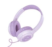 Galakto Auriculares Infantiles de Color Morado para casa, Viajes o Viajes, Volumen Adecuado para niños, excelente Sonido y Cable Textil Resistente. Accesorios