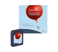Galakto Fichas de Audio: Jules Verne - Viaje por la Tierra en Ochenta días, audiolibro para niños a Partir de 12 años, Tiempo de Juego Aprox. 425 Minutos