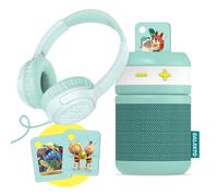 Galakto - Reproductor de música y Audio para niños para casa y de Viaje, Token Fox & Sheep + 2 Tokens adicionales (Abeja Maja/Los Pitufos) + Auriculares, sin Internet, batería de Larga duración