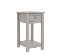 Galano Laurel - Mesita de noche, elegante mesa auxiliar con almacenamiento, mesita de noche delgada, mesita de noche, muebles de dormitorio, armario de almacenamiento para pasillo, entrada o