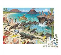 Galapagos Islands Wildlife Whirlwind Puzzle De Madera Impermeable Puzzles De 1000 Piezas Regalos para Adultos Desafiante Y Estimulante Rompecabezas Decoración del Hogar