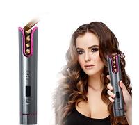 Galapare Rizador de Pelo automático, 4 temperaturas y 6 configuraciones de Temporizador Pantalla LCD Varita rizadora portátil Herramientas de Peinado para peinar rizos u Ondas