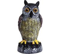 Galashield Señuelos de búho para asustar a los pájaros | Búhos de plástico para asustar a los pájaros | Estatua de búho para jardín y Exteriores