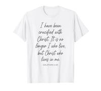 Gálatas 2:20 con Cristo Versículo de la Biblia Escritura Fe Orar Camiseta