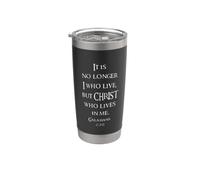 Gálatas 2 20 Ya no yo, sino Cristo que vive en mí Vaso térmico de acero inoxidable de doble pared