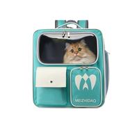 Galatée Bolsa De Viaje para Perros, Ecológica y Duradera, Plegable, con Ventana Transparente De Gran Capacidad, Cochecito para Mascotas(Azul, Sin Asa)