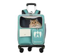 Galatée Bolsa De Viaje para Perros, Ecológica y Duradera, Plegable, con Ventana Transparente De Gran Capacidad, Cochecito para Mascotas (Azul, con Asa De Transporte)
