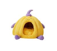 Galatée Cama Cueva para Gatos, Casita Suave y Cálida para Gatos, Cama para Perros con Almohada Acolchada Extraíble y Lavable, Linda Tienda De Campaña para Mascotas, Nido De Mascotas(XL, Amarillo)