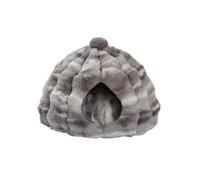 Galatée Cama Cueva para Gatos, Casita Suave y Cálida para Gatos, Cama para Perros con Almohada Acolchada Extraíble y Lavable, Linda Tienda De Campaña para Mascotas, Nido De Mascotas(L, Gris)