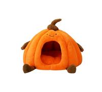 Galatée Cama Cueva para Gatos, Casita Suave y Cálida para Gatos, Cama para Perros con Almohada Acolchada Extraíble y Lavable, Linda Tienda De Campaña para Mascotas, Nido De Mascotas(XL, Naranja)