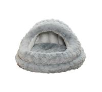 Galatée Cama Cueva para Gatos, Refugio Suave y Cálido para Mascotas, Cama para Perros con Almohada Acolchada Extraíble y Lavable, Tienda De Campaña para Mascotas con Base Antideslizante(S, Gris)