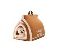 Galatée Cama Cueva para Gatos, Tienda De Campaña para Mascotas para Que Los Gatos y Los Perros Duerman, Cama para Gatos con Base Antideslizante, Casa Blanda para Gatos(XL, Marrón)