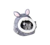 Galatée Cama para Gatos, Cama Cueva De Tela De Felpa para Gatos, Cama Tipo Tienda De Campaña Mullida para Gatos con Almohada De Cojín Extraíble y Lavable, Lindas Camas para Gatos De Interior(M, Gris)