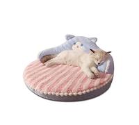 Galatée Cama para Gatos, Cama Redonda para Gatos y Cachorros, Cama Cálida y Cómoda para Mascotas, Cama para Gatos Lavable Desmontable, Sofá para Gatos para Gatos De Interior Al Aire Libre(Rosado)