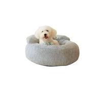 Galatée Cama para Gatos con Forma De Donut, Cama De Felpa para Cachorros, Cálida y Suave, Acogedora y Antiansiedad para Mascotas, Cama Mullida y Peluda para Gatos, Cama Lavable para Perros(M, Gris)