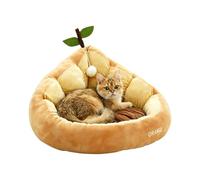 Galatée Cama para Gatos y Perros Duradera y Resistente, Rellena De Algodón PP, con Base Antideslizante, Apta para Todas Las Estaciones(M, Naranja)