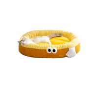 Galatée Cama para Gatos y Perros - Suave, Duradera y Lavable - De Lujo y Acolchada para Mascotas De Interior (M, Amarillo)
