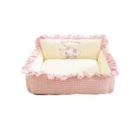 Galatée Cama para Perros, Cama para Mascotas con Funda Extraíble y Lavable, Nido Duradero para Gatos De Interior, Bonito Sofá para Mascotas con Base Antideslizante(S, Rosa)