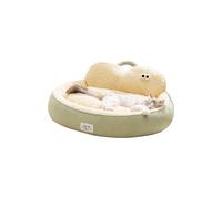 Galatée Cama Redonda Tipo Donut para Gatos, Cojín Lavable De Lujo para Perros, Sofá Mullido para Perros, Nido para Mascotas con Base Antideslizante(XL, Verde)