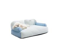 Galatée Cama Refrescante para Perros, Cama Ortopédica De Espuma, Funda Extraíble y Lavable, Sofá Cama para Mascotas con Laterales Acolchados, Cama Suave y Relajante para Gatos(L, Azul)