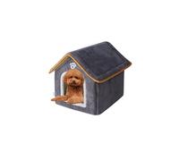 Galatée Casa para Perros, Cueva para Gatos Cálida y Acogedora para Interiores, Lindo Gato Perro De Peluche Lavable Igloo, Cómoda Casa para Mascotas para Cachorros, Gatitos y Conejos(M, Gris)