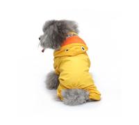 Galatée Chaqueta De Lluvia para Perros con Capucha, Abrigo Impermeable con Orificio De Correa y Tiras Reflectantes (MPato Amarillo)
