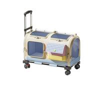 Galatée Cochecito para Mascotas, Mochila para Perros con Ruedas, Bolsa De Viaje 2 En 1 para Gatos, Bolsa Plegable para Perros para Viajes, Camping y Actividades Al Aire Libre(Azul)