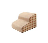 Galatée Escalera De Escalada para Mascotas Galatée, Relleno De Algodón PP De Alta Densidad, Superficie De Vellón Antideslizante Engrosada, Forma Angular De Diseño Científico(Beige,Dos Plantas)