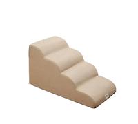 Galatée Escalera para Mascotas, Desmontable y Lavable, Antideslizante, con Esponja De Alta Densidad, Moldeada En Una Sola Pieza, No Se Deforma, Apta para Gatos y Perros(Caqui,Cuatro Plantas)