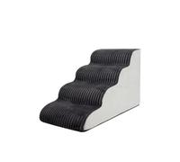 Galatée Escalera para Mascotas, Fabricada En Material Transpirable De Felpa De Algodón, Extraíble y Lavable, con Rampa Lateral Antideslizante y Resistente（4 Capas, Pana Gris）