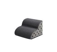 Galatée Escalera para Mascotas, Fabricada En Material Transpirable De Felpa De Algodón, Extraíble y Lavable, con Rampa Lateral Antideslizante y Resistente（2 Capas, Lunares Grises）