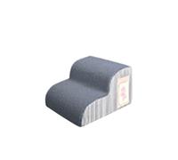 Galatée Escalera para Mascotas, Fabricada En Material Transpirable De Felpa De Algodón, Extraíble y Lavable, con Rampa Lateral Antideslizante y Resistente（2 Capas, Rayas Gris-Azul）