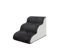 Galatée Escalera para Mascotas, Fabricada En Material Transpirable De Felpa De Algodón, Extraíble y Lavable, con Rampa Lateral Antideslizante y Resistente（3 Capas, Pana Gris）
