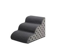 Galatée Escalera para Mascotas, Fabricada En Material Transpirable De Felpa De Algodón, Extraíble y Lavable, con Rampa Lateral Antideslizante y Resistente（3 Capas, Lunares Grises）