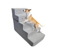 Galatée Escaleras para Mascotas, Pasos para Perros y Gatos Pequeños, Rampa Antideslizante, Escaleras para Camas Altas y Sofás, Funda Lavable Extraíble (5 Pasos)