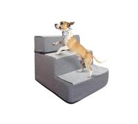 Galatée Escaleras para Mascotas, Pasos para Perros y Gatos Pequeños, Rampa Antideslizante, Escaleras para Camas Altas y Sofás, Funda Lavable Extraíble (3 Pasos)