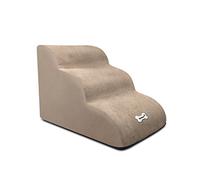 Galatée Escaleras para Perros, Escaleras Suaves para Mascotas con Cubierta Lavable y con Cremallera, Escalones De Rampa para Perros Fáciles De Escalar, Rampas para Perros para Sofá Cama(Marrón Claro)