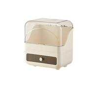 Galatée Estilo Crema Prueba de Polvo Organizador Maquillaje,Cajas Almacenamiento Maquillaje Multicapa Organizador joyería multifunción Caja de Lápiz Labial - Marrón Oscuro