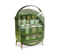Galatée Gran Capacidad Retro Elegante a Prueba de Polvo Organizador Maquillaje,Cajas Almacenamiento Maquillaje, Organizador joyería multifunción - retro verde
