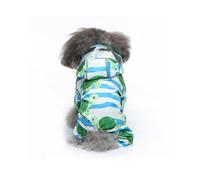 Galatée Impermeable para Perros, Chaqueta De Lluvia para Perros con Capucha, Abrigo Impermeable con Orificio De Correa, Capucha para Perros con Tiras Reflectantes(L, Tortuga Verde)